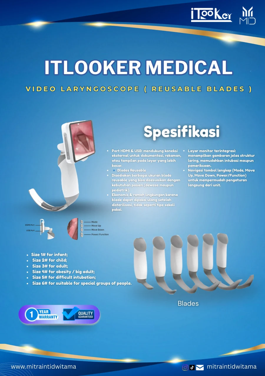 Video Laryngoscope (Reusable Blades) — iTlooker